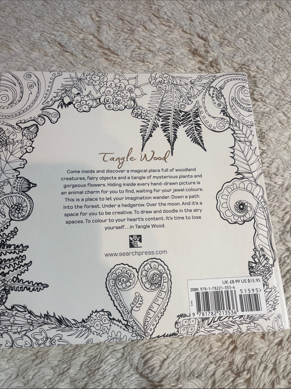 Tangle Wood Coloring Book by Jessica Palmer - Black & White Cover - Picture 3 of 6